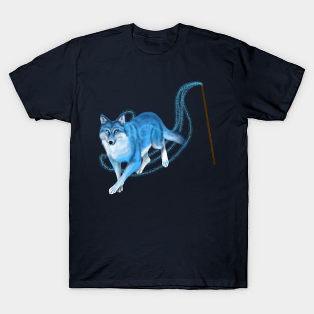 Magical Wolf Familiar T-Shirt by KataMartArt